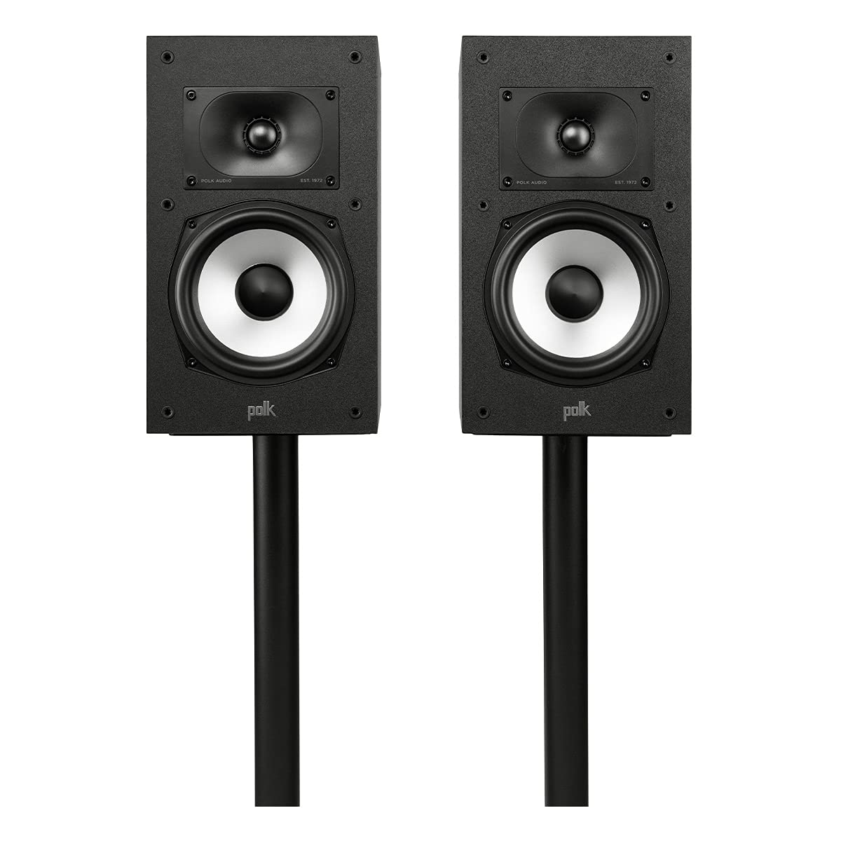Polk Monitor XT20 Pair of Bookshelf or Surround Sound Speakers - Hi-Res Audio Certified, Dolby Atmos & DTS:X Compatible, 1" Terylene Tweeter & 6.5" Dynamically Balanced Woofer (Pair, Midnight Black)